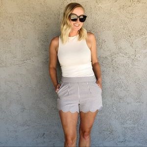 Cotton striped shorts